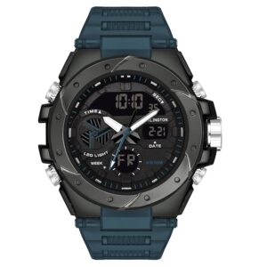 Carlington Analog-Digital Sports Watch Chronograph, Dual Time,Alarm, Stopwatch, Calendar, Water-Resistant, Shock-Resistant, Back Light Display. The Perfect Watch for Men-CT9140 Series