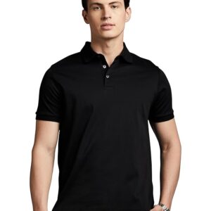 Men Solid Round Neck Polyester Black T-Shirt